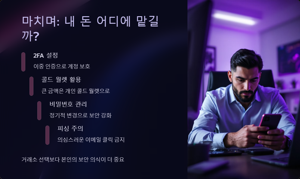 암호화폐 거래소 보안 기능 비교 분석