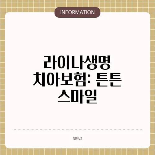라이나생명 치아보험: 튼튼 스마일