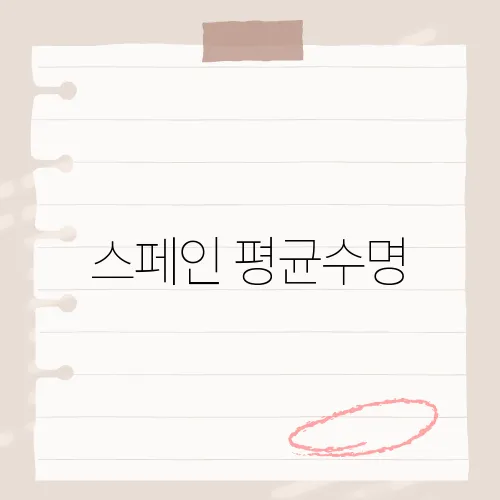스페인 평균수명, 세계 3위의 비밀