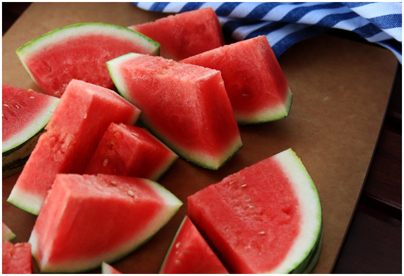 a sliced watermelon