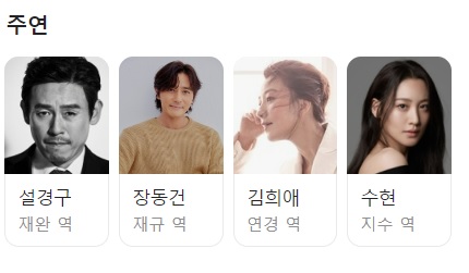 보통의 가족 등장인물 출연진