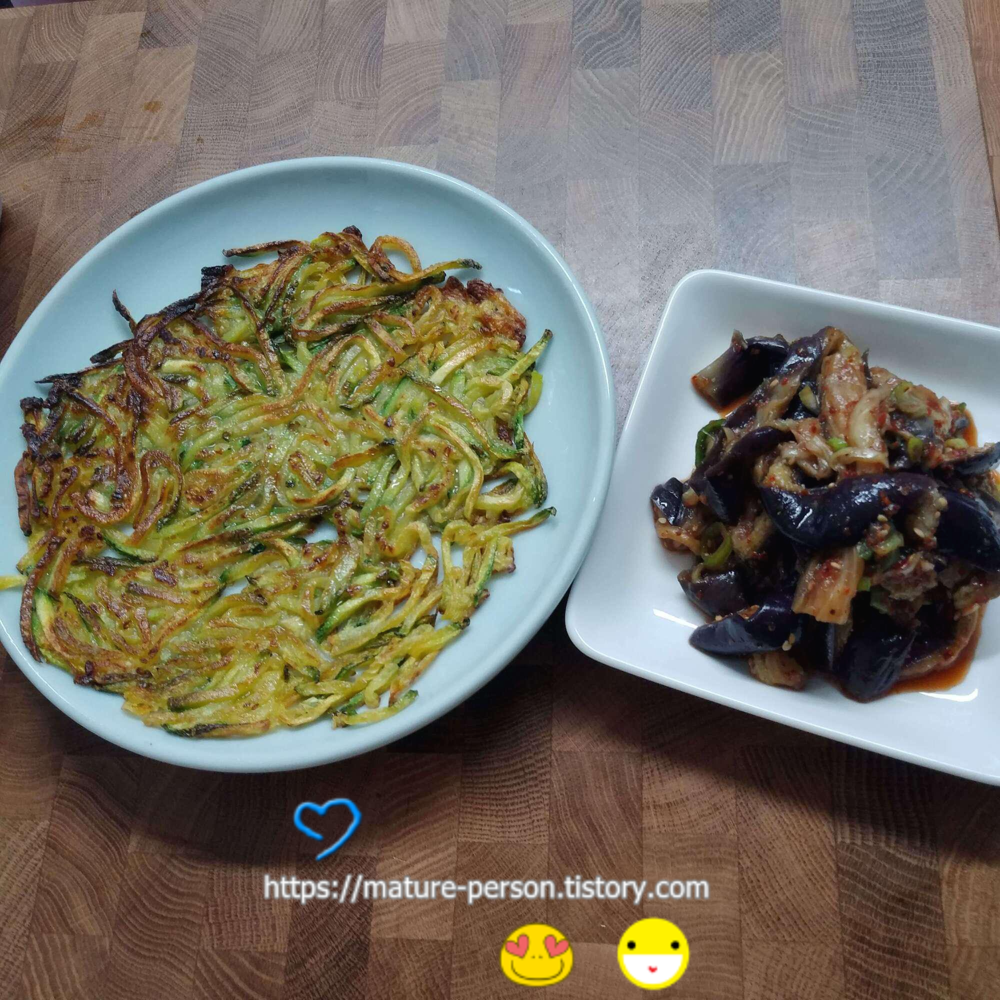  여름 채소로 간단하게 맛있는 밑반찬 만들기 -둥근호박, 가지, 오이반찬