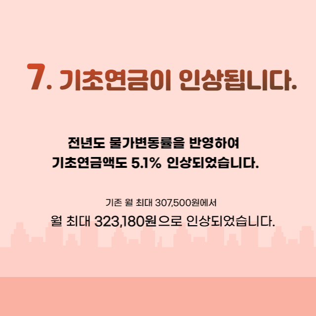 7. 기초연금이 인상