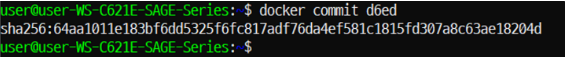 commit을 통해 컨테이너 이미지화