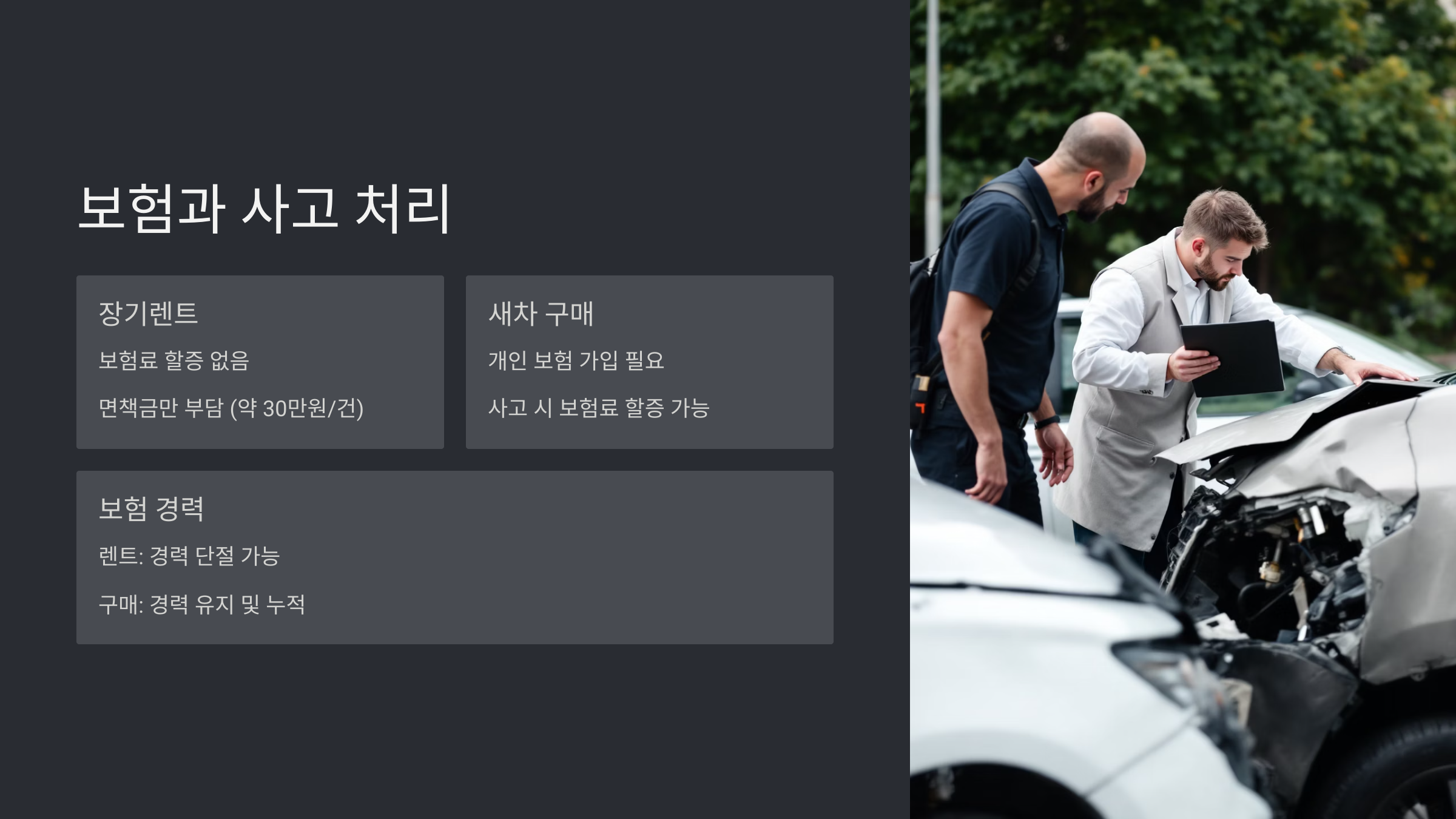 자동차 새차 구매와 장기렌트의 장단점 비교