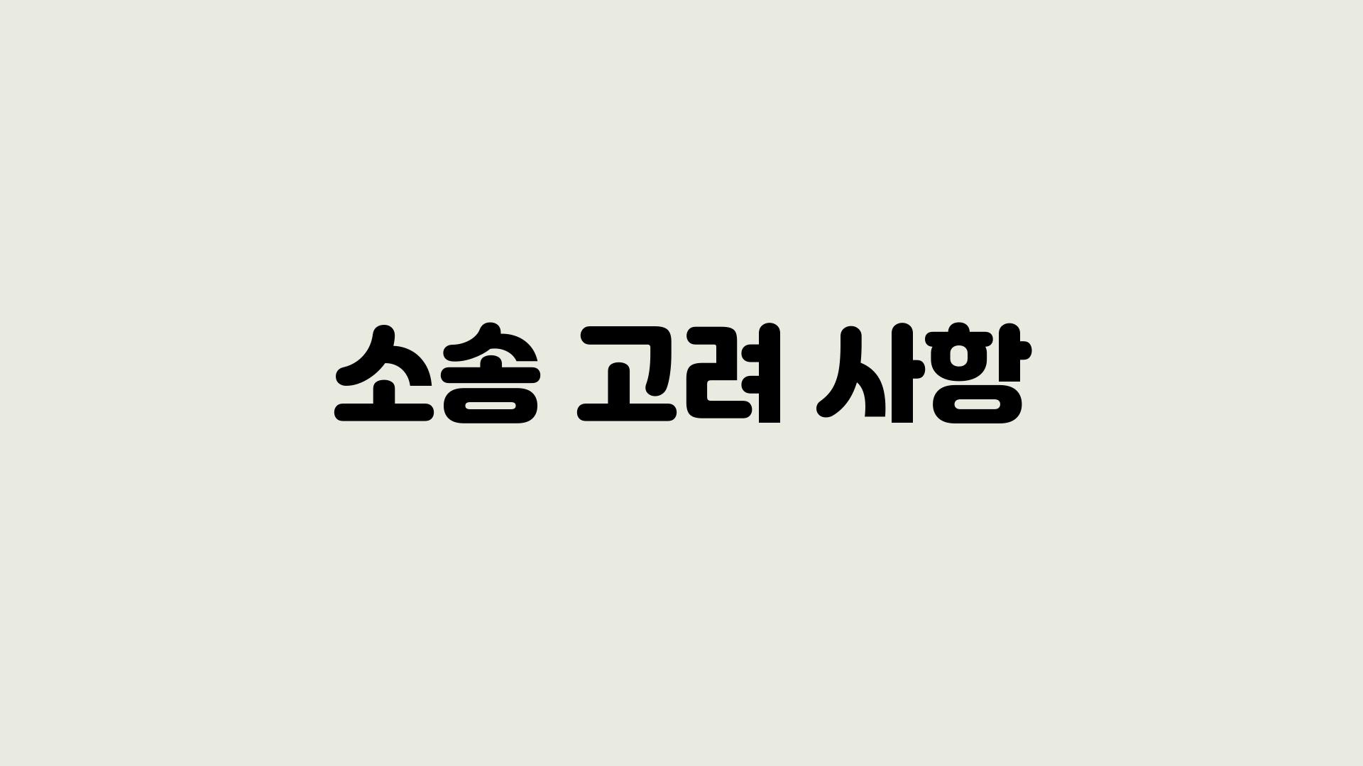 소송 고려 사항