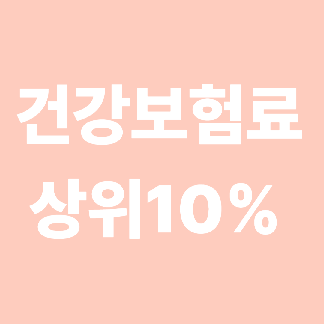 건강보험료 상위 10%