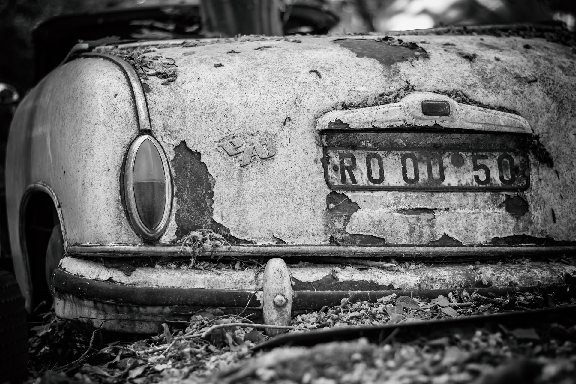 오래된 자동차 번호판