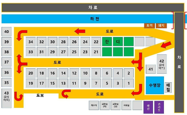 한터팜오토캠핑장 사이트위치