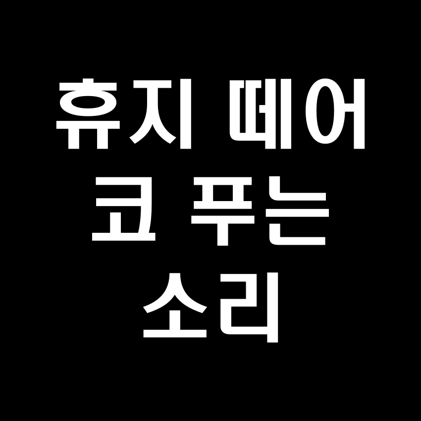 휴지 떼어 코 푸는 소리 효과음 - 무료 효과음 mp3 다운로드