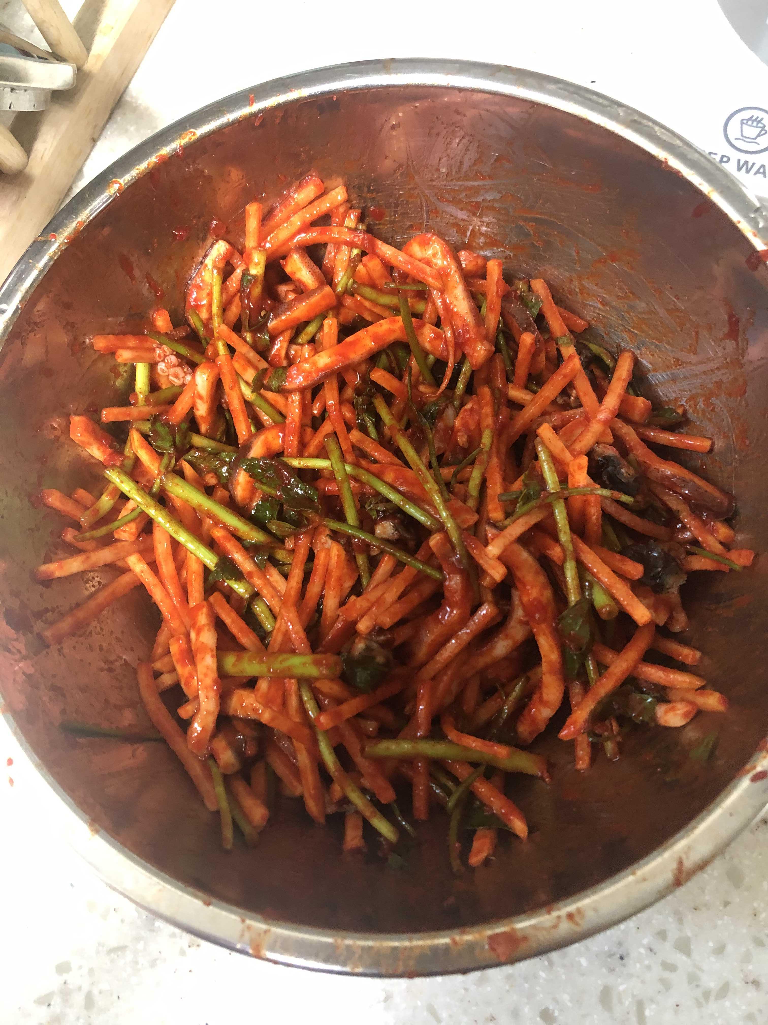  소녀앤주부 밀키트:) 맛있는 전시회 오징어 무침회 맛있었어요