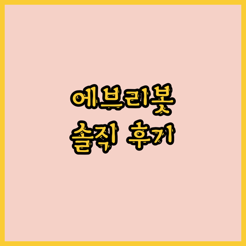 에브리봇 Q3 로봇청소기! ✨ 가성비