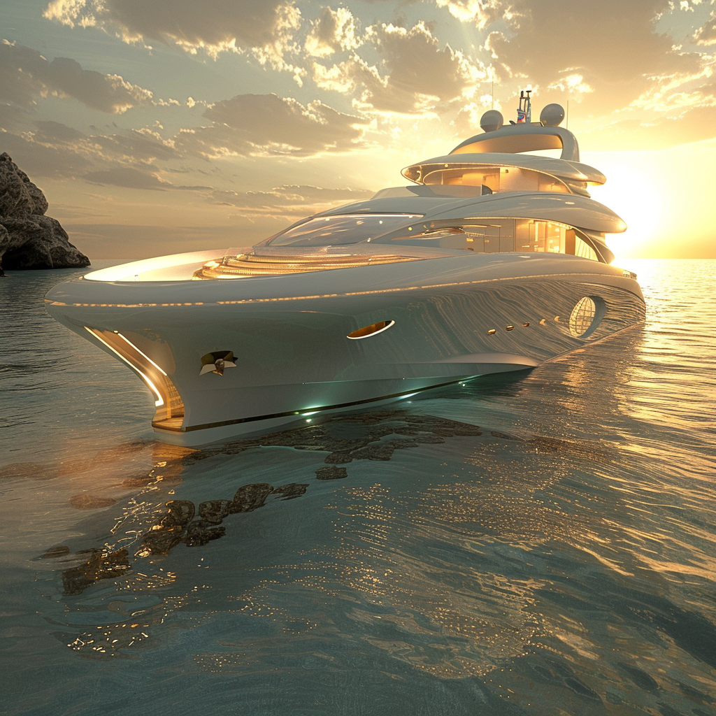 beautiful and expensive, luxury yacht