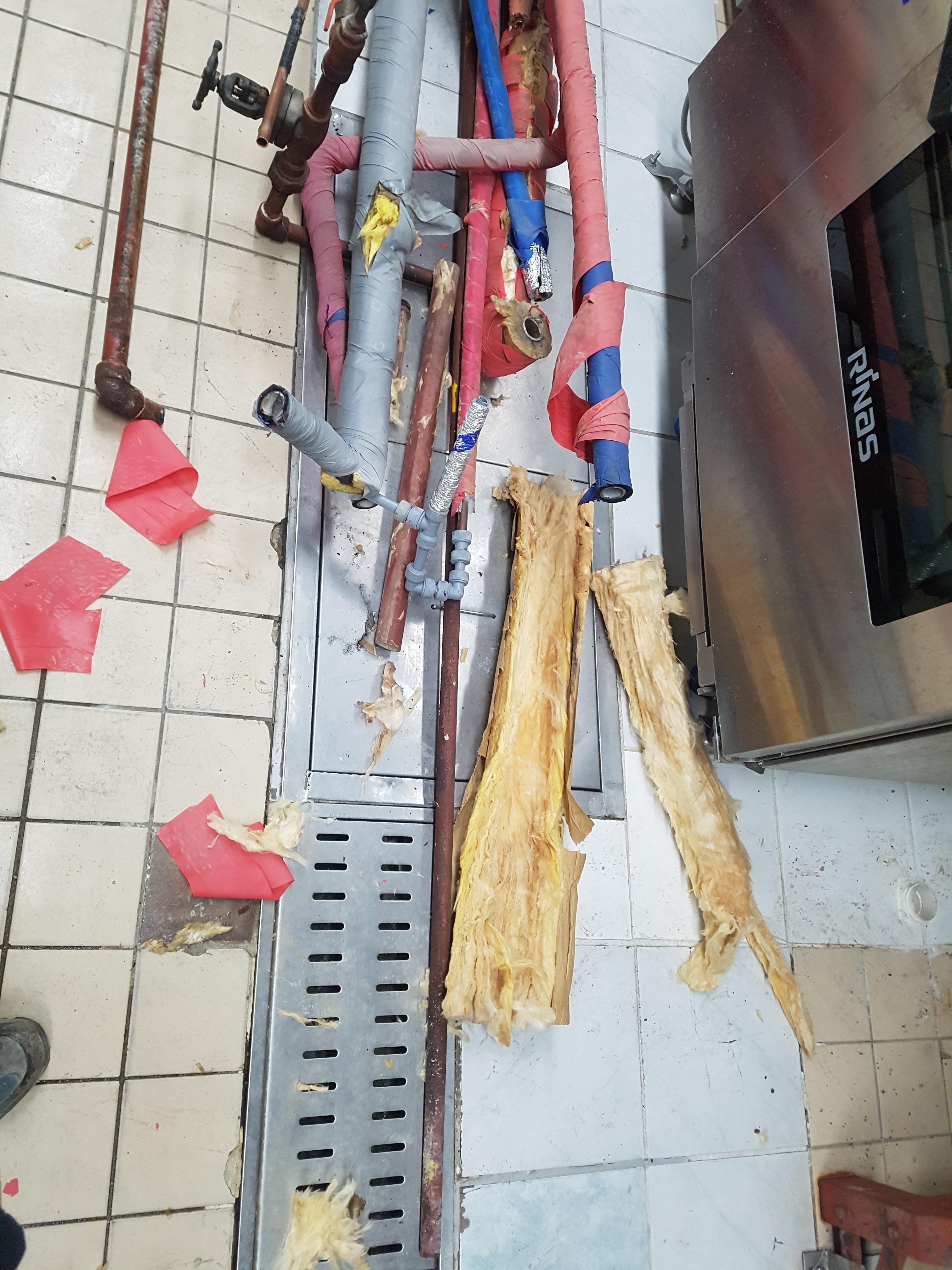 아파트 배관세척 청소 과정이에요