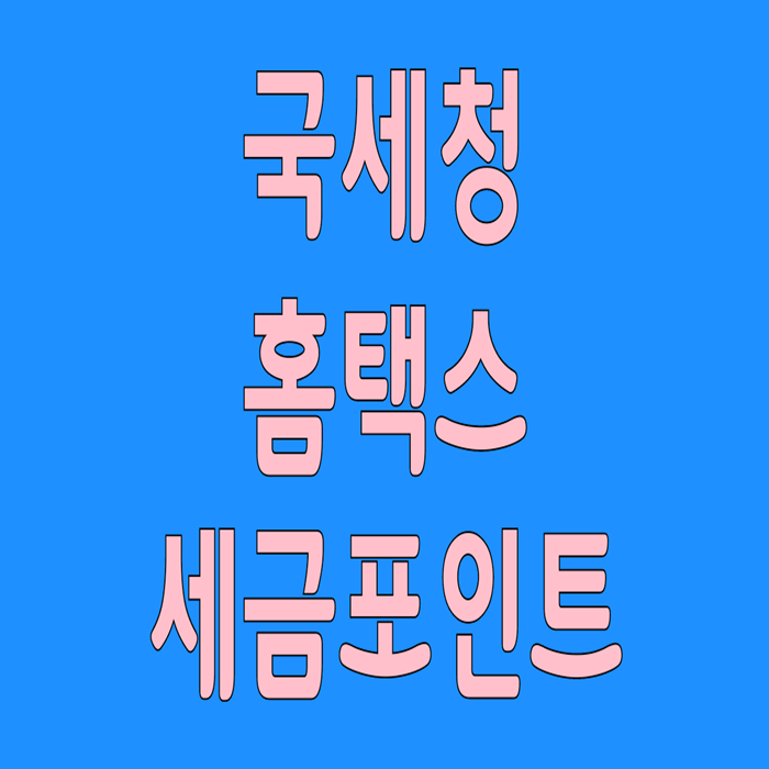  세금포인트 조회 방법 국세청 홈택스