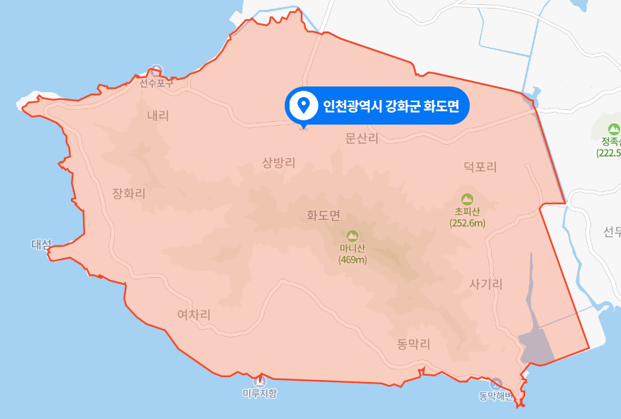  2021년 2월 - 인천 강화군 화도면 동막해수욕장 야산 산불사고
