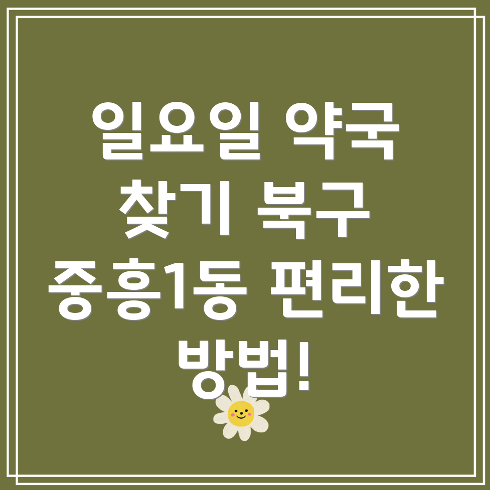 일요일 영업 약국