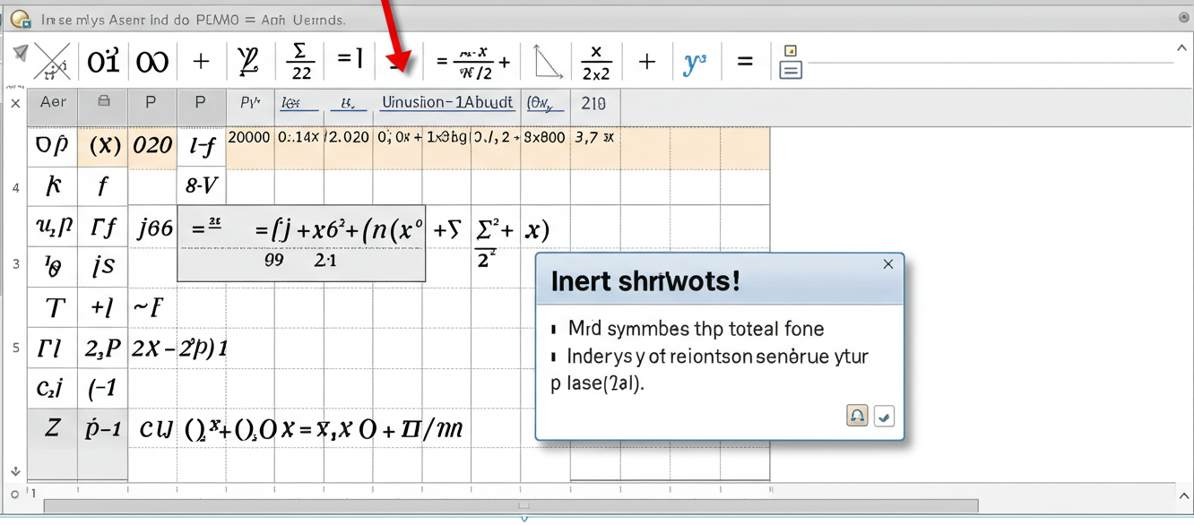 셈네일 엑셀, 수학 기호 넣기 어렵지 않아요!