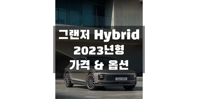  2023 그랜저 하이브리드 현대 준대형 세단 가격표 & 카탈로그 다운로드 (트림별 판매 가격과 구성 옵션, 선택 품목 정보)