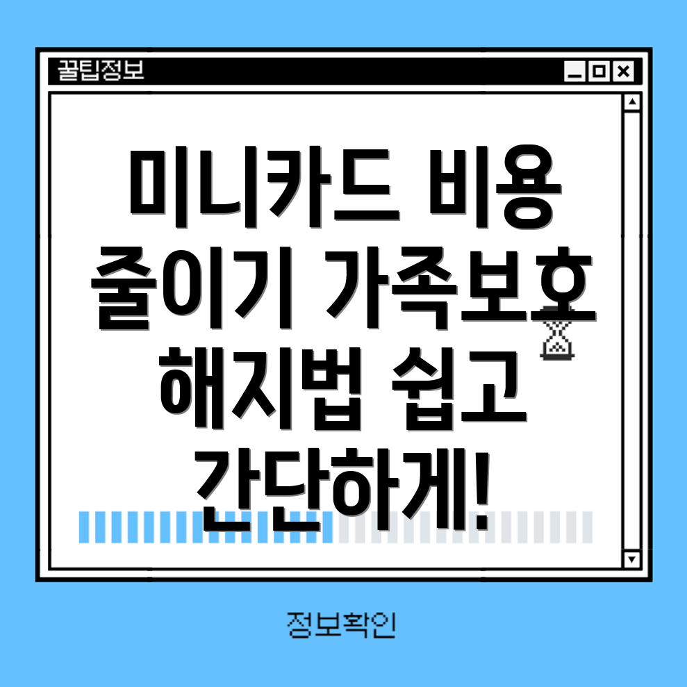 미니카드 가족보호 해지