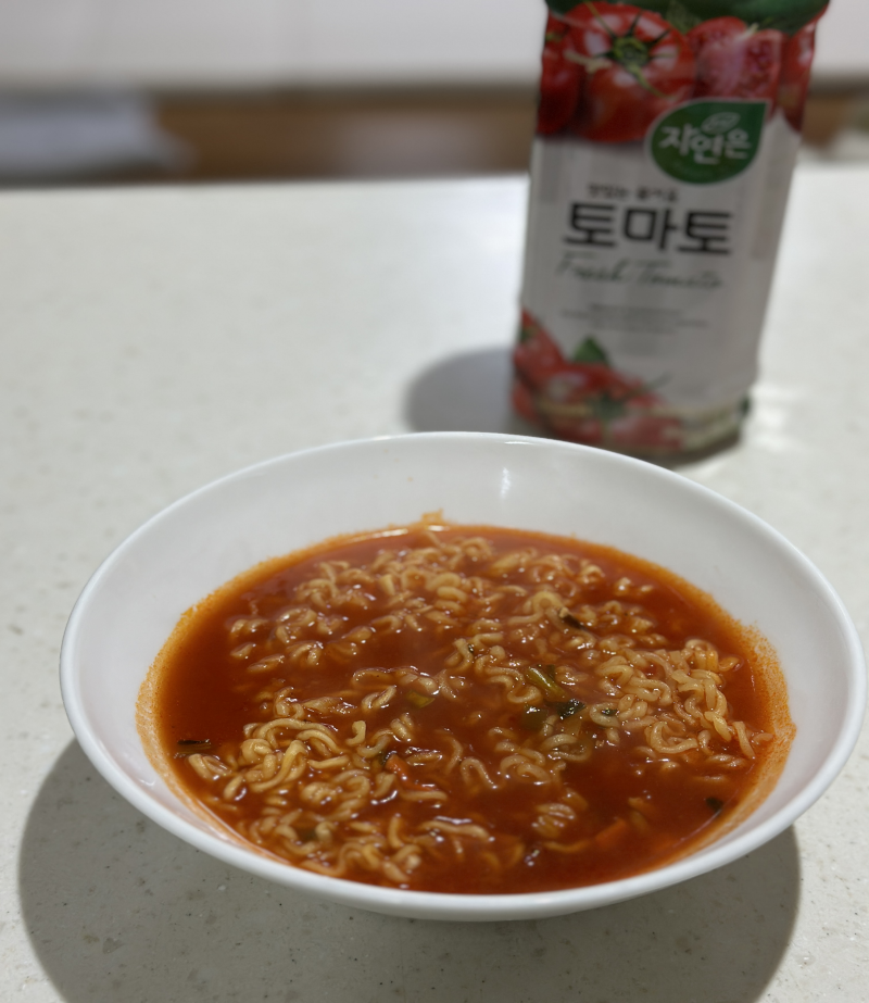 토마토주스 라면 레시피