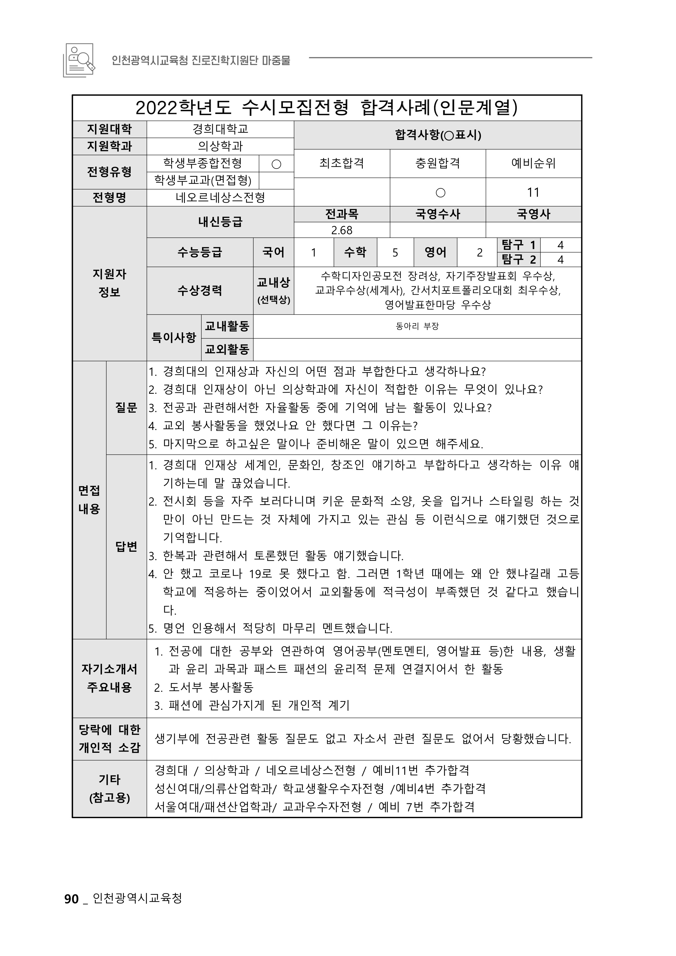 2022학년도 경희대학교 면접 질문 :: 미분때려 2022학년도 경희대학교 면접 질문 :: 미분때려