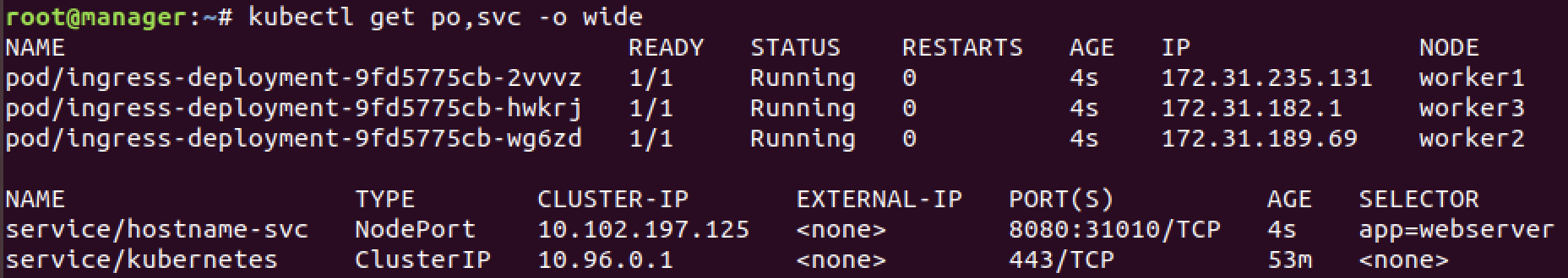 create nodeport service