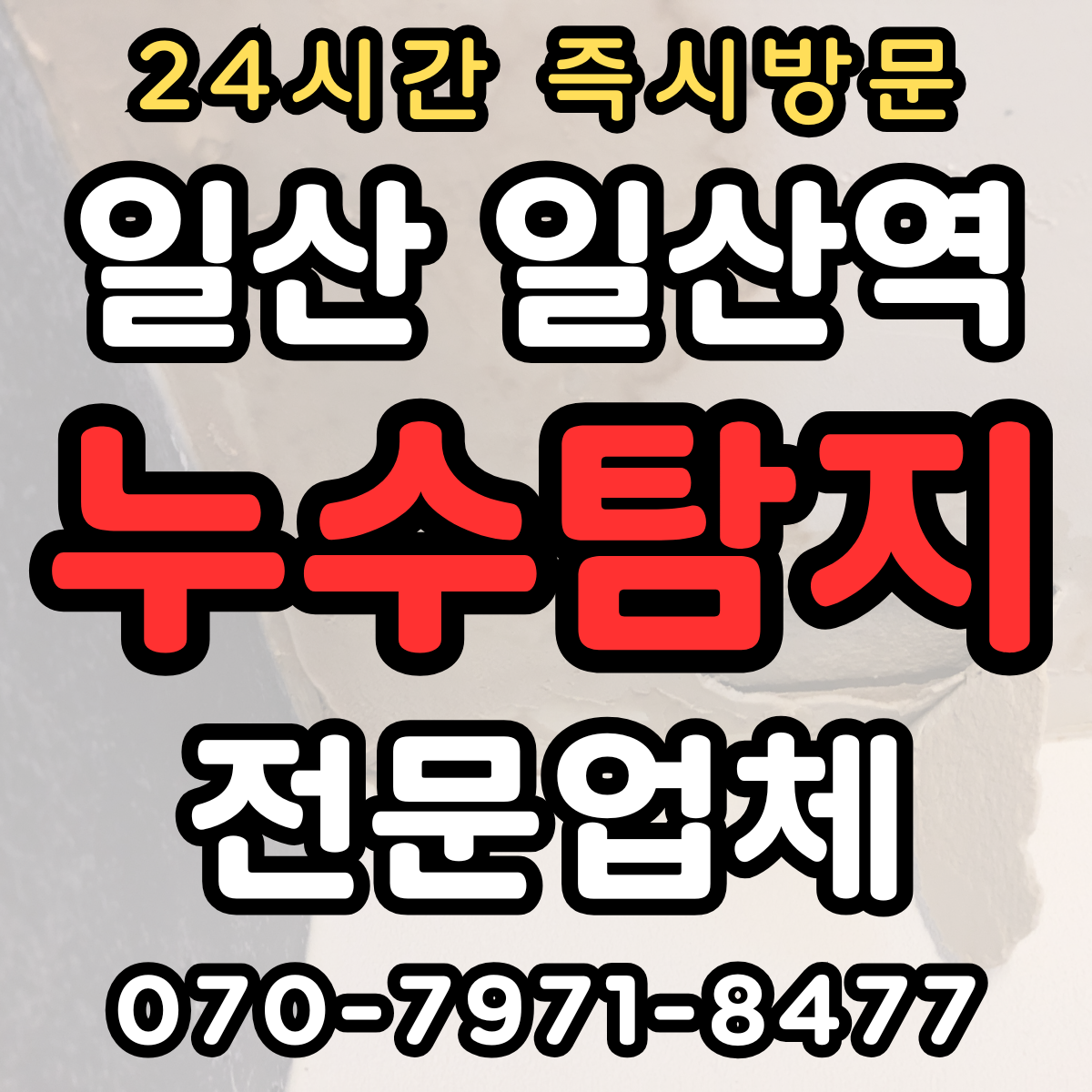 일산역 누수 탐지와 누수공사1