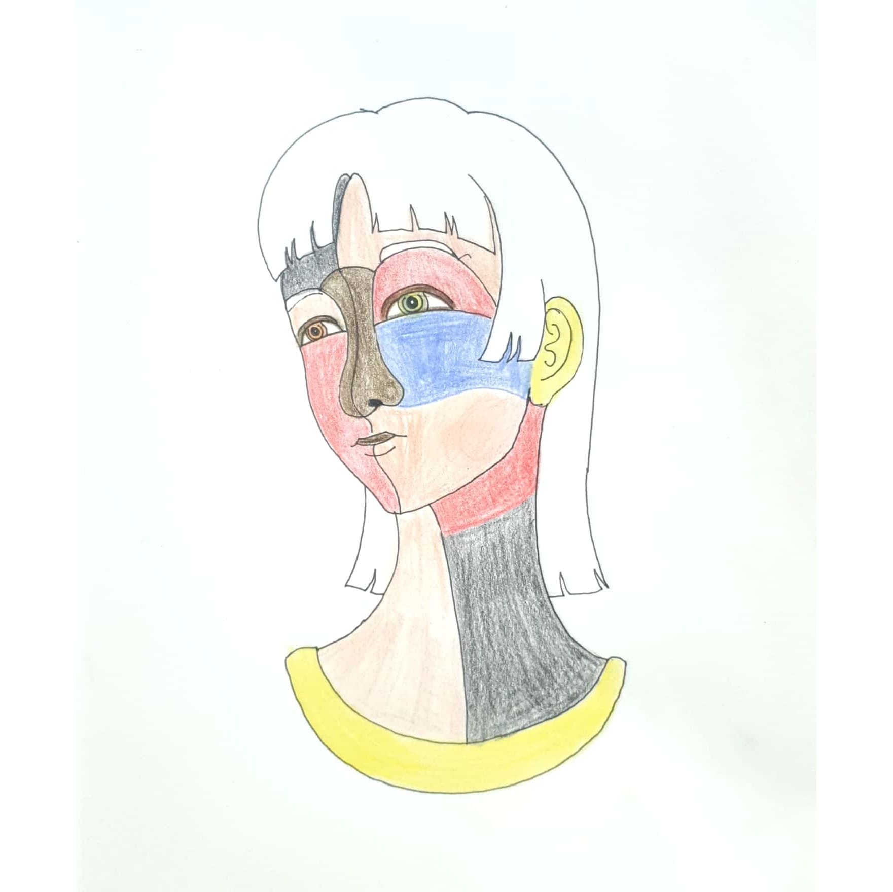  Looking 바라보다 / 일러스트 그림 드로잉 / 인물화 그리기