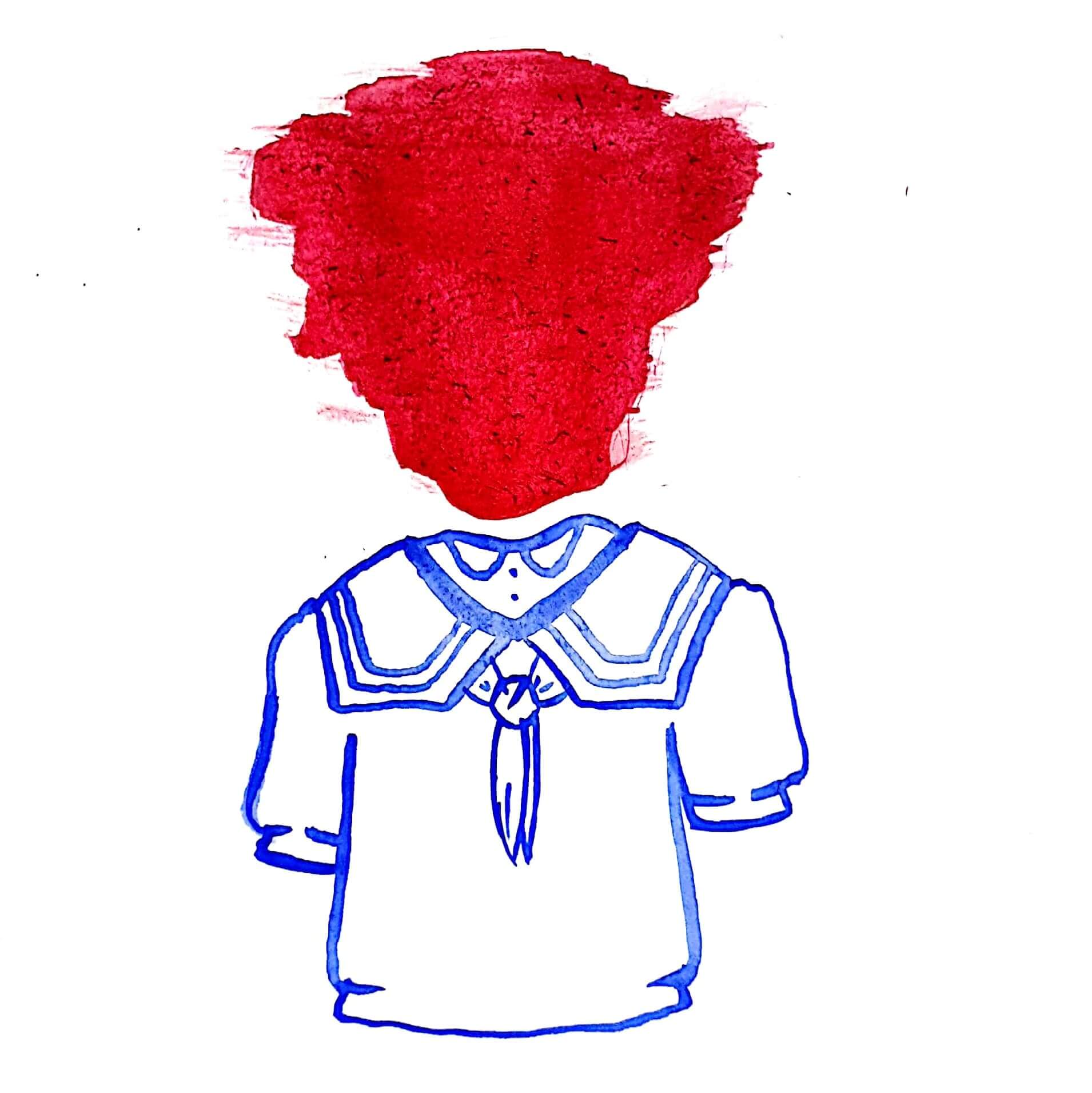  Fire Face 불타는 얼굴 일러스트 일러스트레이션 그림 드로잉 수채화 그리기 발화