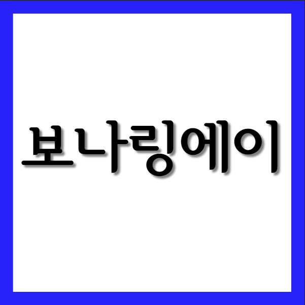  보나링에이정, 효능과 주의사항 자세히 알아보기