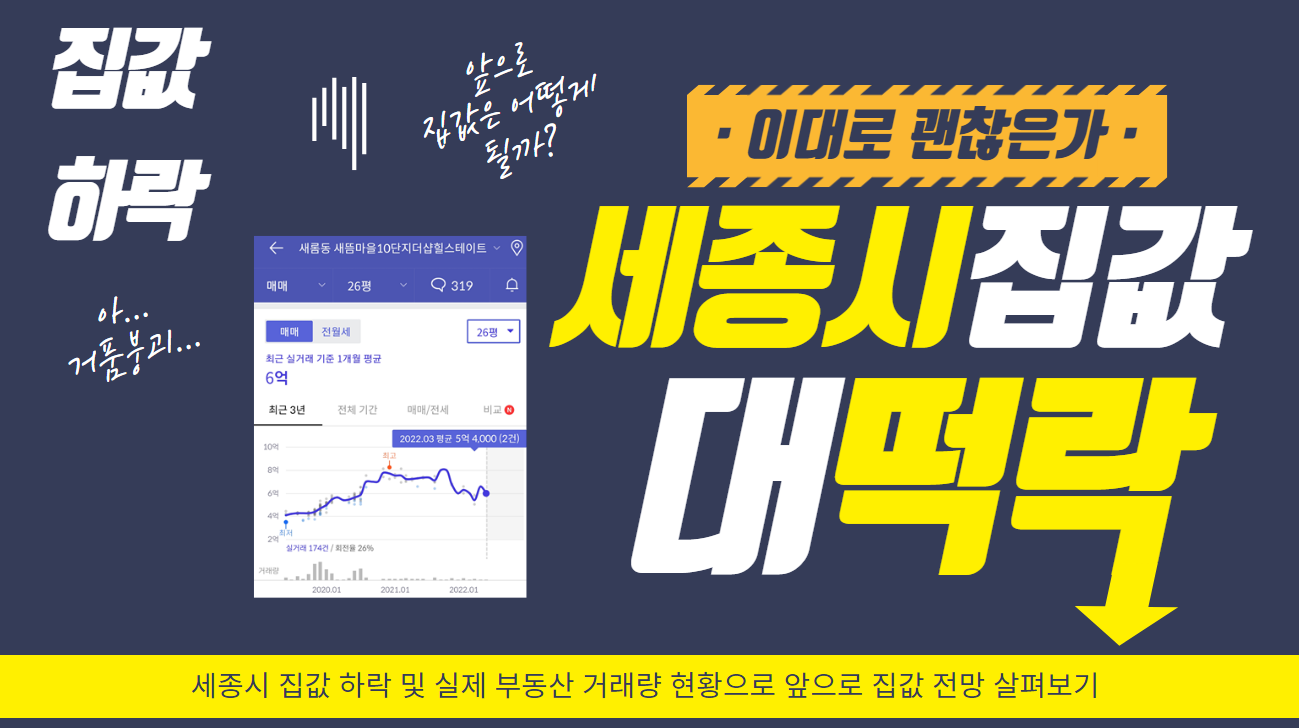  세종시 집값 근황과 부동산 매매 체결량을 통해 살펴본 집값 전망