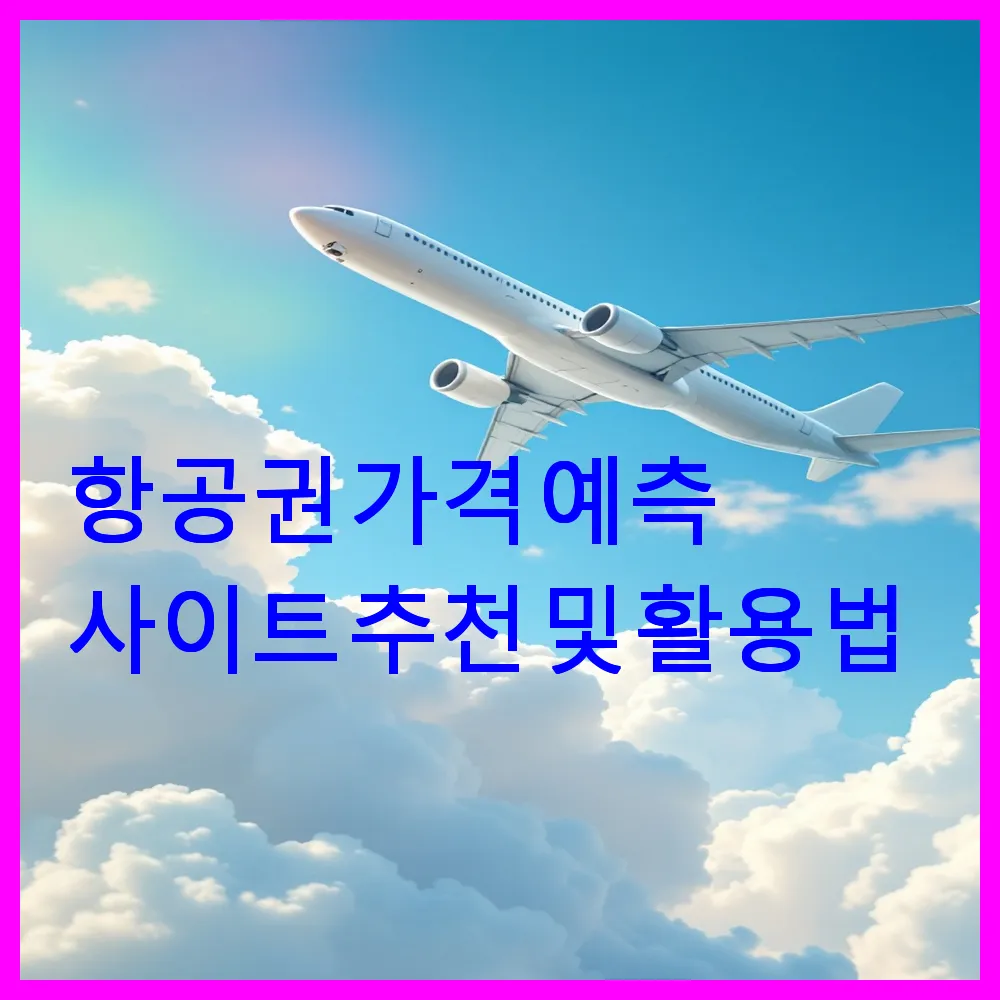 항공권 가격 예측 사이트 추천 및 활용법