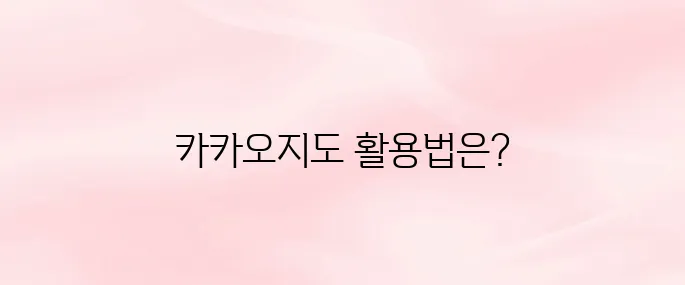 카카오지도 앱 다운로드 및 길찾기 사용법