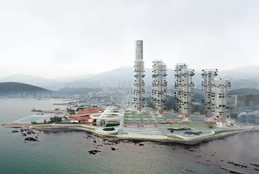  부산 한글라스 부지 개발계획 국제공모전 수상작  Vaal studio reimagines an old factory site in south korea as a new social hub