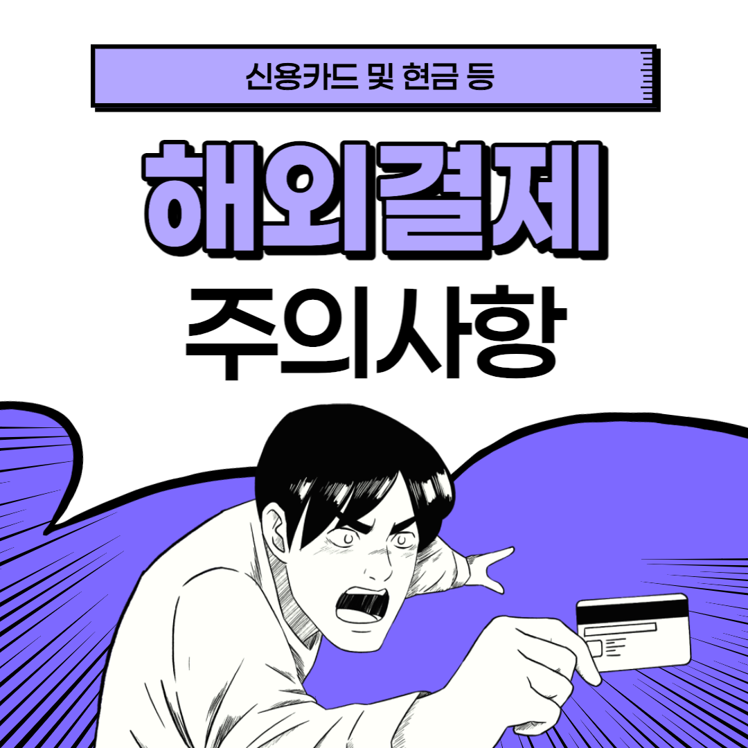  [해외여행] 해외여행시 해외 결제시 주의할 점