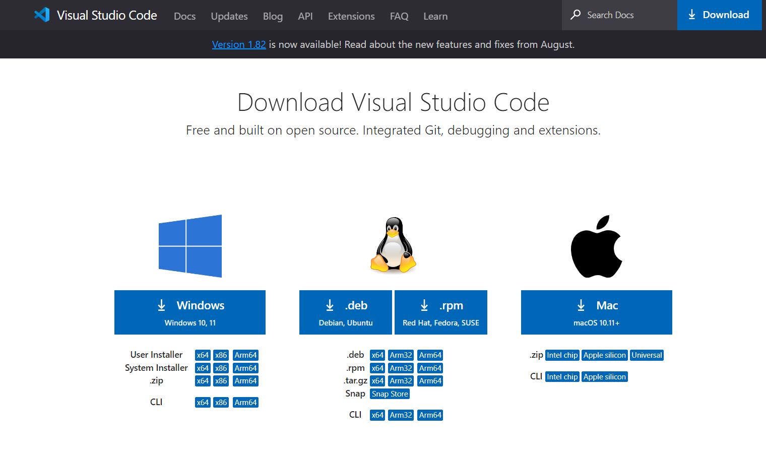 Visual Studio Code download