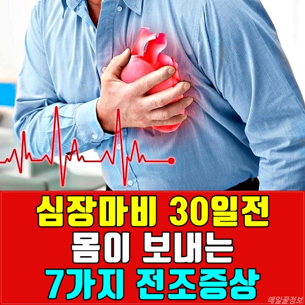 심장마비 전조증상 7가지,30일전 심장마비 증상,팁줌