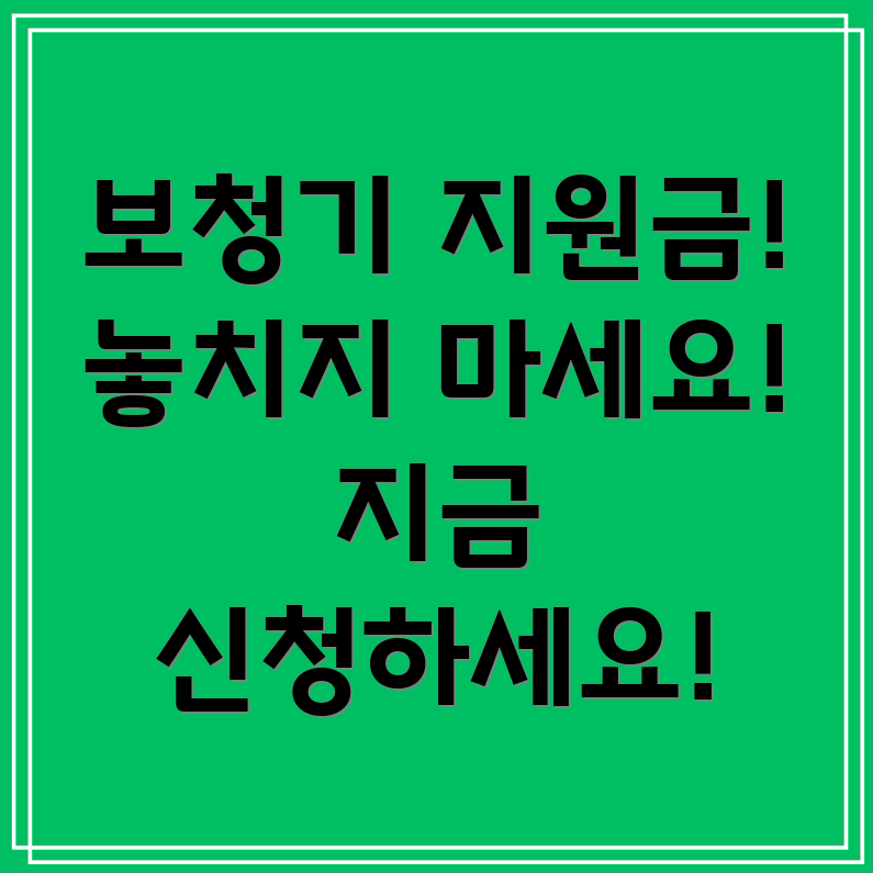 청각장애인 보청기 지원금