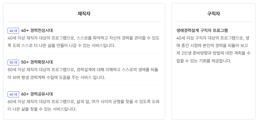 중장년 일자리 지원센터