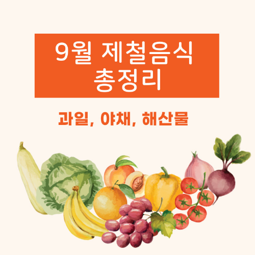 9월 제철 음식 총정리