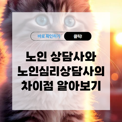 노인 상담사와 노인 심리 상담사의 차이점 알아보기