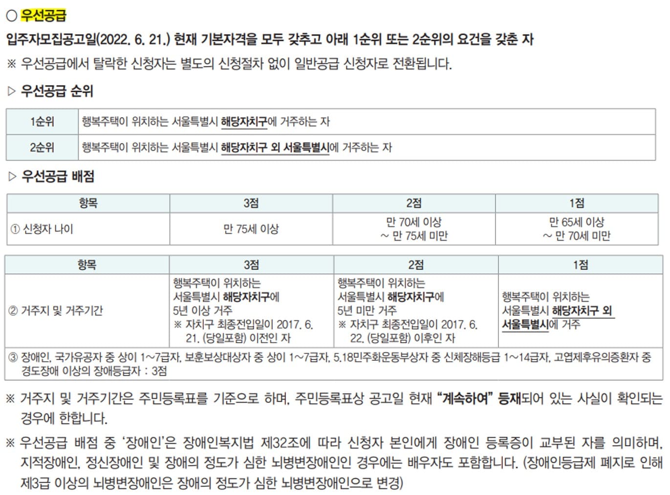 고령자우선공급