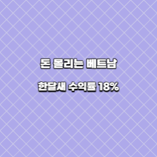  돈 몰리는 베트남, 한달새 수익률 18%