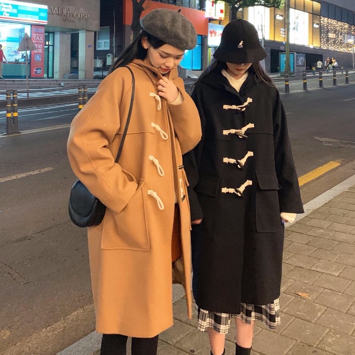 여성코트 떡볶이코트 겨울 롱점퍼 아우터 모직코트