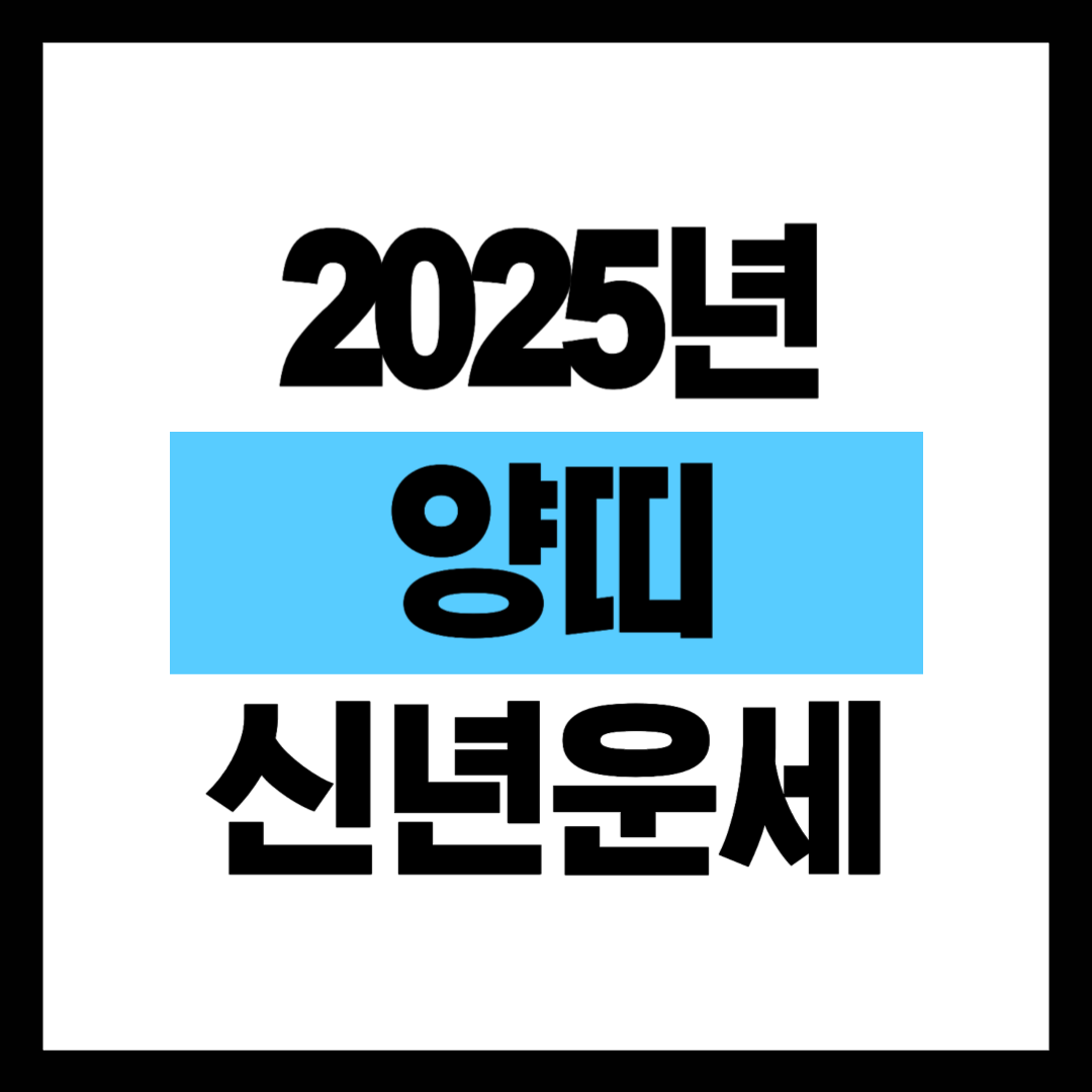 2025년 양띠 운세