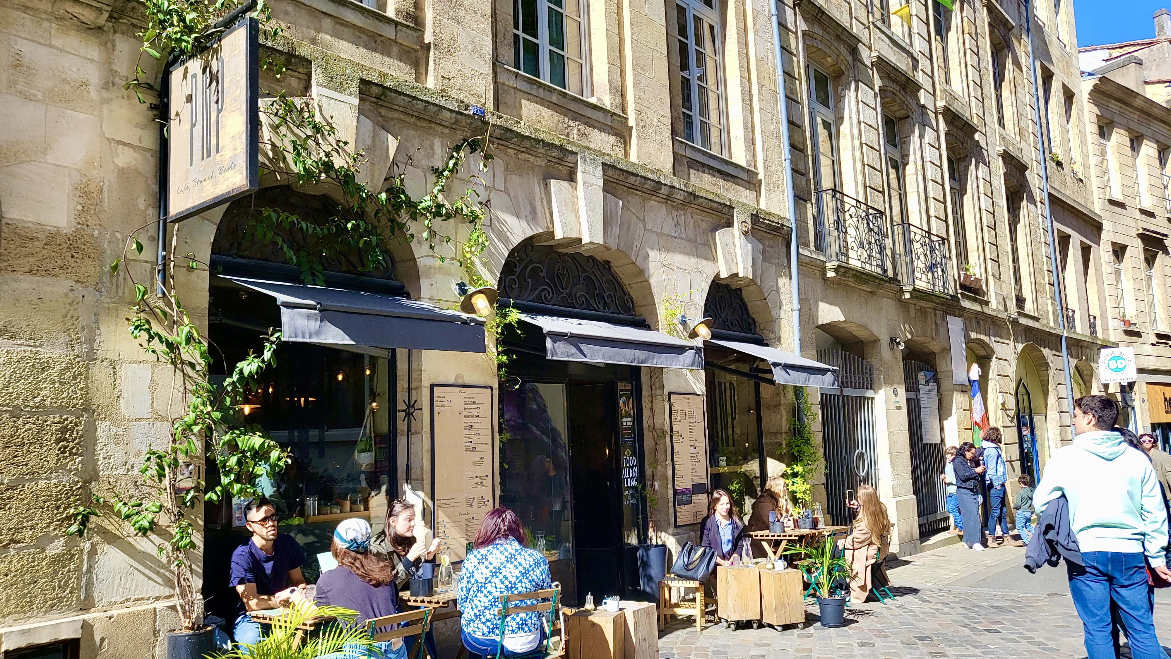 A cafe terrace in Bordeaux