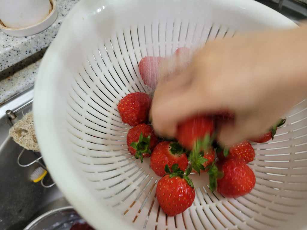 딸기 초코 퐁듀 재료