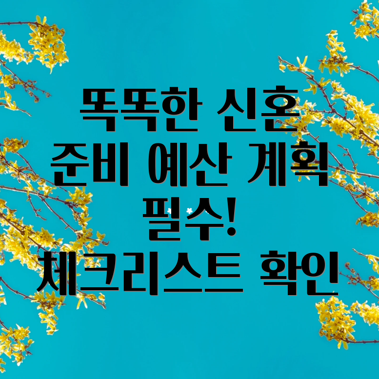 신혼 혼수 비용 관리