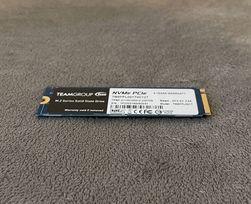 T-Force Cardea Z44L 1TB NVMe SSD 검토